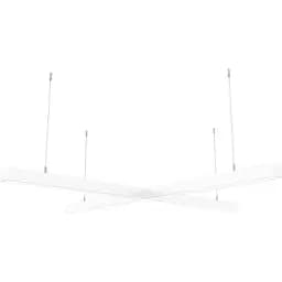 Світлодіодний світильник X-LED "X-подібний хрест" LSNKr-80dw керований 80 Вт 855х855х43 мм білий