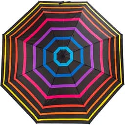 Жіноча складана парасолька напівавтомат Happy Rain 97 см різнобарвна