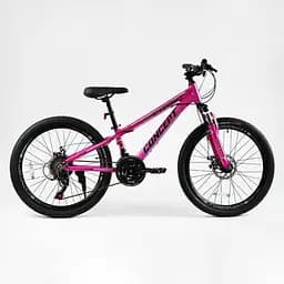 Велосипед спортивный Corso 24" дюймов «concept» рама алюминиевая 11’’, оборудование shimano, 21 скорость, собран на 75% (CP-24624)