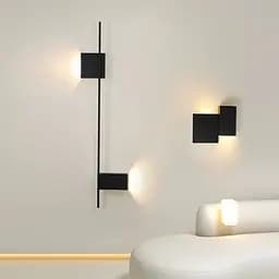 Чорне видовжене бра 120 см Арт. WJ 022/2 BK Line F