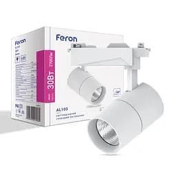 Светодиодный трековый светильник Feron AL103 30Вт 4000K белый угол рассеяния 60