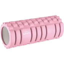 Масажний ролик Queenfit для йоги та фітнесу EVA 33х14 см рожевий