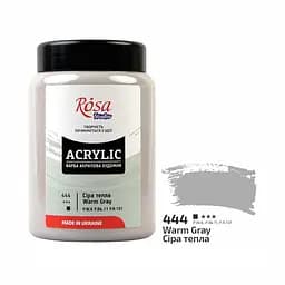 Краска акриловая Rosa Studio Серая теплая 444, 400 мл