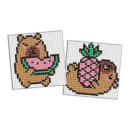 Алмазна мозаїка Капібара: ананас і кавун AMG1167 на самоклеючій основі 9x9 см