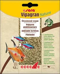 Сухий корм Sera Vipagran Nature для всіх акваріумних риб які харчуються у середніх шарах води гранули 12 г