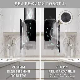 Витяжка декоративна похила Perfelli RIVA NERO - мініатюра 12