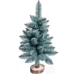 Ялинка штучна Hvoya Elegant настільна 65 см на пеньочку блакитна