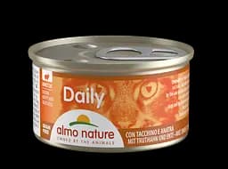 Влажный корм для кошек Almo Nature Daily Menu Cat, кусочки в соусе с индейкой и уткой, 85 г