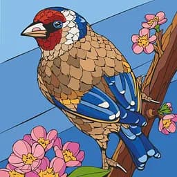 Картина по номерам ArtCraft Щегол 11532-AC 30х30 см