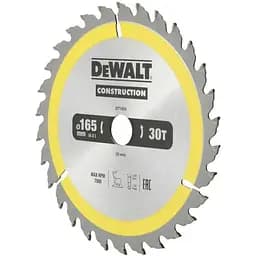 Диск пиляльний DeWalt Construction 165 х 20 мм 30 зубів (DT1935)