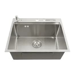 Кухонна мийка накладна з нержавіючої сталі 1.5 мм кухонна станція Nett NS-5747, Нержавіюча сталь