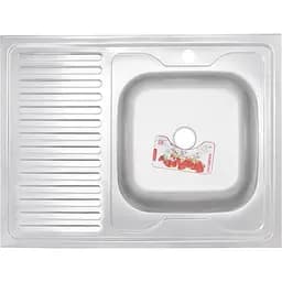 Кухонная мойка накладная ZERIX Z8060R-06-160E satin (ZX1617)