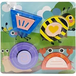 Дитячий дерев'яний пазл-вкладиш Bambi 3D Жуки C15057-3