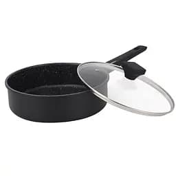 Сковорода глубокая с крышкой Ardesto Gemini Gourmet Andria 24 см черная (AR1924GMG)