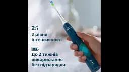 Електрична зубна щітка Philips Sonicare HX3689/42 серії 4100 синьо-зелена - мініатюра 3