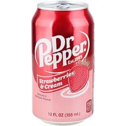Напиток безалкогольный Dr. Pepper Strawberries & Cream сильногазированный 0.355 л ж/б (932943)