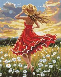 Набор с алмазной мозаикой на подрамнике Танец в поле Ideyka AMO8250, 40x50 см