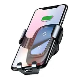 Автотримач із бездротовою зарядкою Baseus Metal Wireless Charger Gravity Car Mount Tarnish (WXYL-B0A) [64547] - мініатюра 2