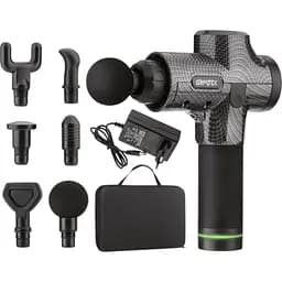 Масажер Gymtek перкусійний зі змінними насадками сірий