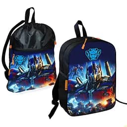 Школьный рюкзак детский Трансформеры + Сумка для обуви спортивной формы рюкзак-мешок мальчику (01849)