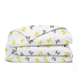 Дитяча постільна білизна в ліжечко BUTTERFLY SC12, жовтий (ButterfliesGrayYellow_46Camellia_140) - мініатюра 3