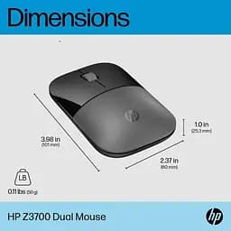 Мишка HP Z3700 Dual Wireless/Bluetooth Silver (758A9AA) - мініатюра 6
