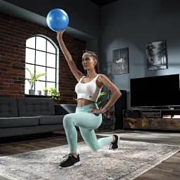 Фітбол Hop-Sport 25см блакитний - мініатюра 4