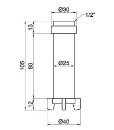 Фільтруючий картридж Thermo Alliance Standart 1/2"х3/4" для самопромивного фільтра SF127FW1520 - мініатюра 3