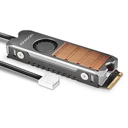 Радиатор з вентилятором для накопичувачив AXAGON CLR-M2FAN heatsink for M.2 SSD