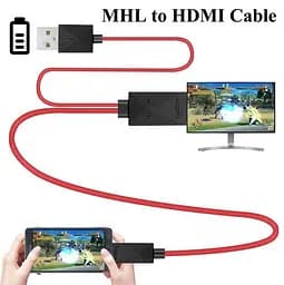 Конвертер MHL 11P MicroUSB на HDMI (тато) 1.8 м - мініатюра 2