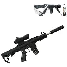 Игрушечный автомат со съемным глушителем и лазерным прицелом