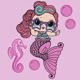 Картина за номерами L.O.L. Surprise Mermaids Waves Ideyka KHO6266, 40х40 см
