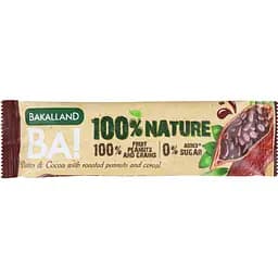 Батончик фініковий Bakalland Ba! 100% Natury Daktyle & Kakao без цукру 40 г