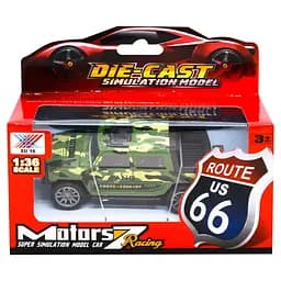 Игрушка DIY Toys Машинка военный внедорожник металлическая инерционная 1:36 в ассортименте (CJ-1479293)