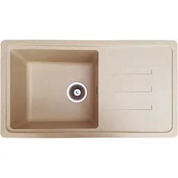 Гранітна кухонна мийка Romzha Trei 78 Bezhvy (402) з крилом