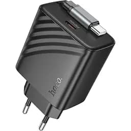 Зарядний пристрій Hoco N58 Type-C PD 30W + кабель Type-C чорний