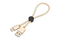 Кабель Hoco X35 cool 25 см USB to Type-C - короткий - золотистый