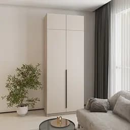 Шкаф 2-дверный с антресолью MebelStar Оскар ДСП BL-B, дополнительная штанга 100x52x260 см Кашемир (MBS-4835)