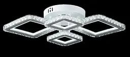 Елегантна стельова LED-люстра з кришталевими гранями LK2326/2+2 LED (WT) - мініатюра 3