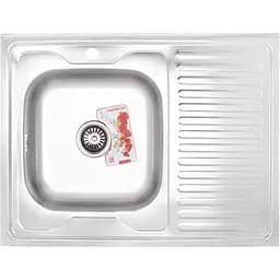 Кухонна мийка Zerix Z8060L-08-180E Satin (ZS0604)