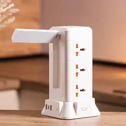 Мережевий фільтр-подовжувач TOWER 9 розеток LED-лампа 3USB + 1PD 2,8 метра Yiwu HP-5-5 - мініатюра 3