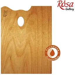 Палитра Rosa Gallery деревянная прямоугольная эргономичная промасленная