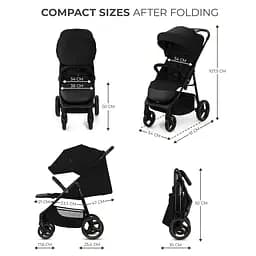 Прогулянкова коляска Kinderkraft Trig 3 Onyx Black (KSTRIG03BLK0000) - мініатюра 8