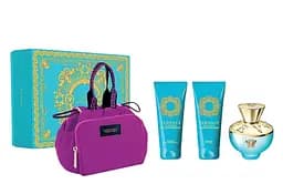Набор Versace Pour Femme Dylan Turquoise (edt 100ml + sh/gel 100ml + b/lot 100ml + косметичка)