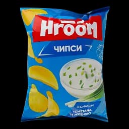 Чипси Hroom! зі смаком сметана із зеленню 110 г