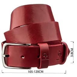 Ремінь жіночий шкіряний Grande Pelle 11262 червоний 105-120 см - мініатюра 6