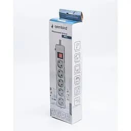 Фільтр живлення Gembird Pro 5 розеток, 4.5м, сірий (SPG5-G-15G-PRO)