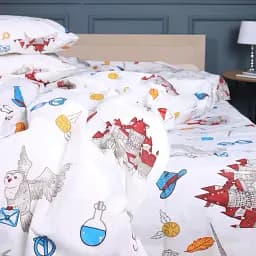 Простирадло Mirson 17-0725 Гаррі Поттер 200x220 см Ranforce Elite біле (2200010752588)