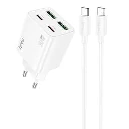 СЗУ Hoco N56 Fundador PD30W four-port (2USB-A/2C) + кабель Type-C to Type-C