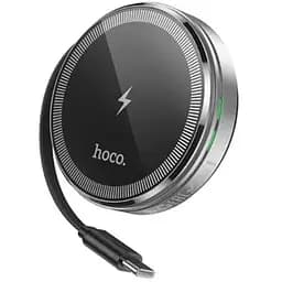 Зарядний бездротовий HOCO CQ18 Flash 2-in-1 Magnetic + iWatch (з висувним кабелем) сірий